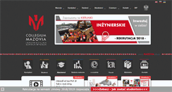 Desktop Screenshot of mazovia.edu.pl