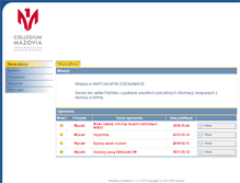 Tablet Screenshot of dziekanat.mazovia.edu.pl